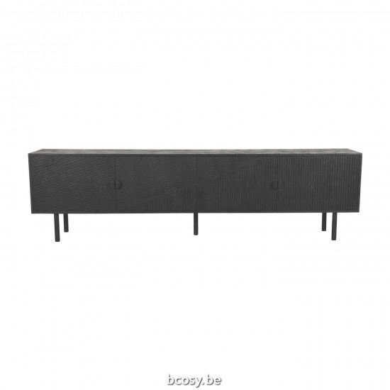 LABEL 51 Tv-meubel Cotia Zwart Mangohout One Size.