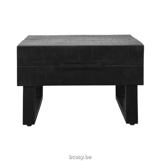 LABEL 51 Salontafel Santos Zwart Mangohout 70 cm.