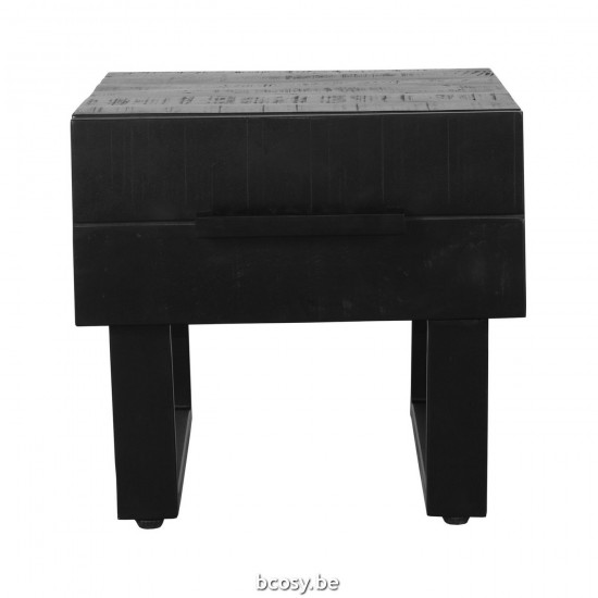 LABEL 51 Salontafel Santos Zwart Mangohout 50 cm.