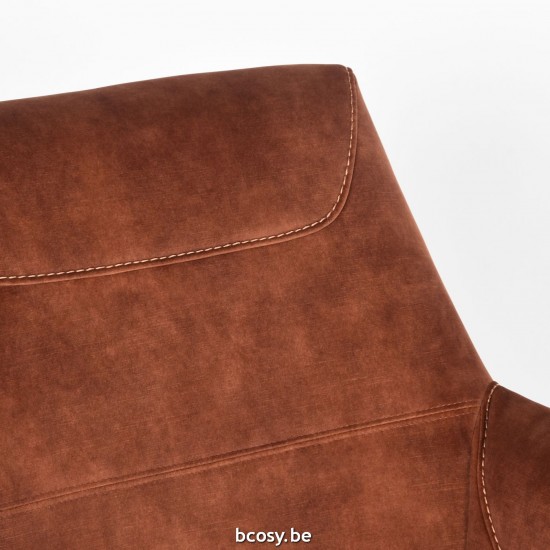 LABEL51 Fauteuil Toby Rouille Velours One Size.