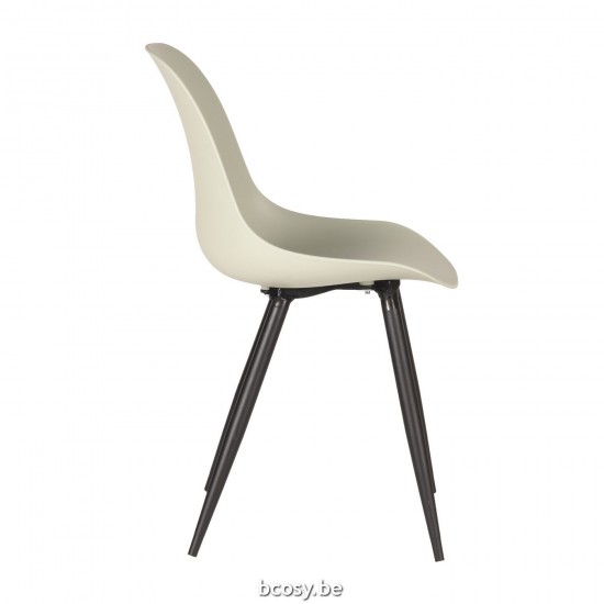 LABEL 51 Eetkamerstoel Monza Breeze PP Zwart Metalen Frame.