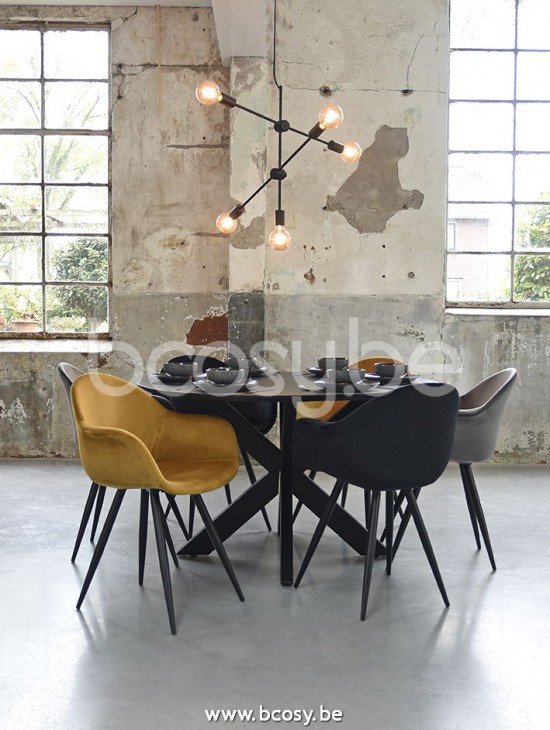 LABEL 51 Dining chair Forli Black Velvet.