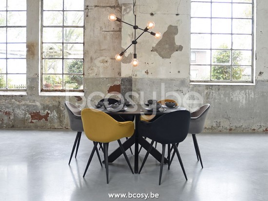 LABEL51 Dining chair Forli Ochre Velvet.