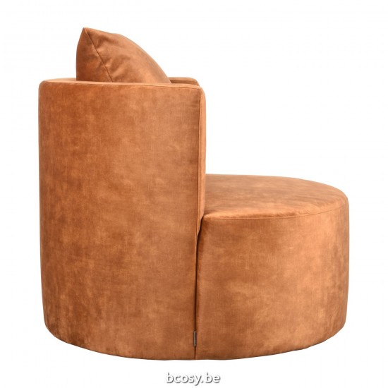 LABEL 51 Fauteuil Evy Oker Velours 90 cm.