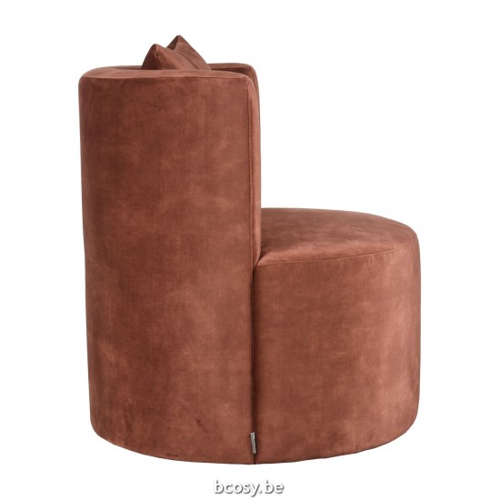 LABEL 51 Fauteuil Evy Rust Velours 65 cm.