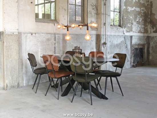 LABEL 51 Dining chair Gus Cognac Microfiber.