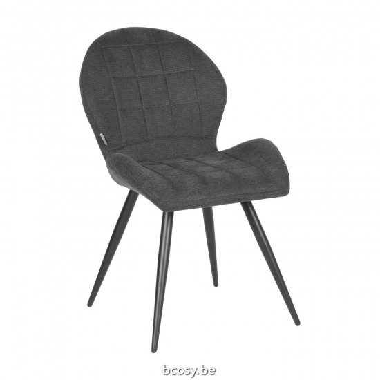LABEL51 Dining chair Sil Anthracite Weave.