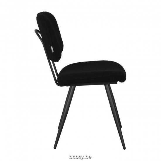 LABEL 51 Eetkamerstoel Ted Zwart Teddy Zwart Metalen Frame.