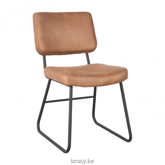 LABEL51 Dining chair Noah Cognac Microfiber.