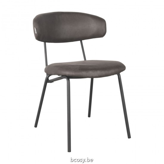 LABEL51 Dining chair Zack Anthracite Microfiber.