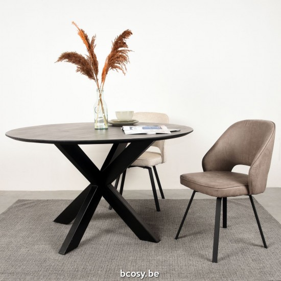 LABEL51 Dining chair Lewis Taupe Microfiber.