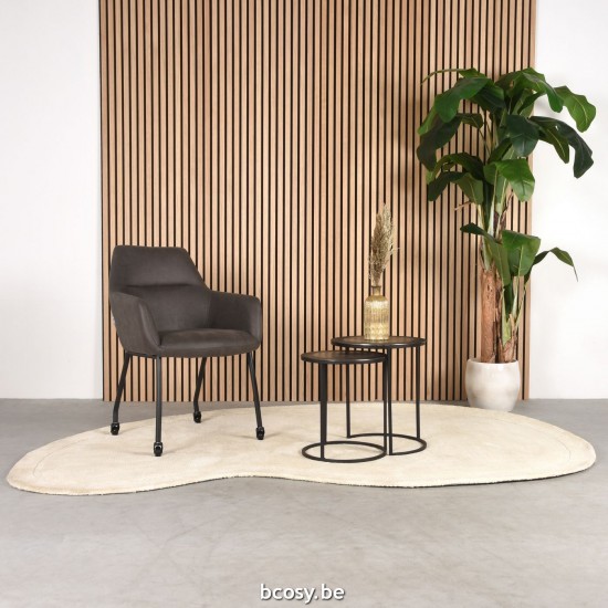 LABEL51 Dining chair Lenny Anthracite Microfiber.