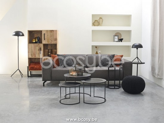 LABEL 51 Salontafel Set Tres Zwart Metaal.