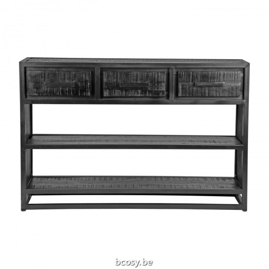 LABEL 51 Sidetable Chili Zwart Mangohout One Size.