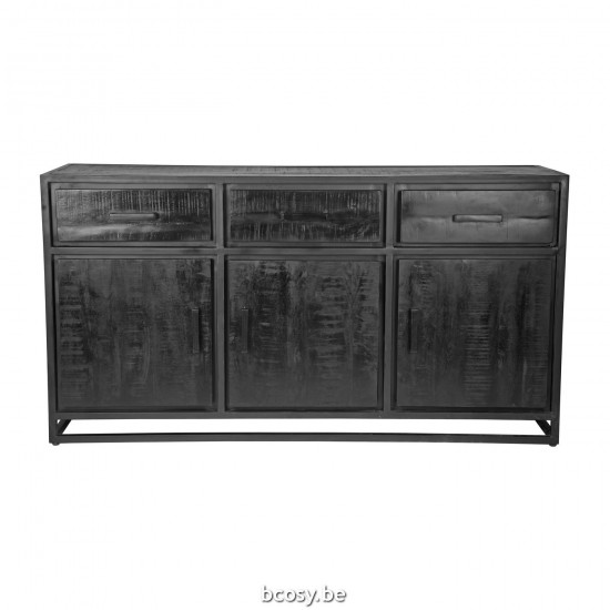 LABEL 51 Dressoir Chili Zwart Mangohout One Size.