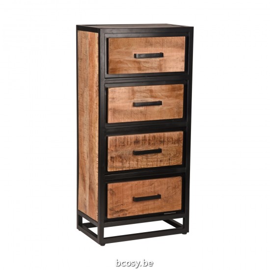 LABEL51 Chest of drawers Tampa Rough Mango wood.