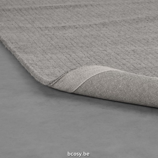 LABEL 51 Vloerkleden Wolly Grijs Wol 160x230 cm.