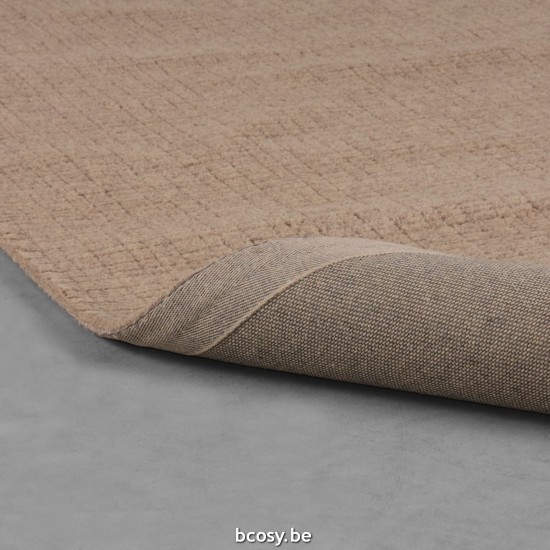 LABEL 51 Vloerkleden Wolly Taupe Wol 160x230 cm.