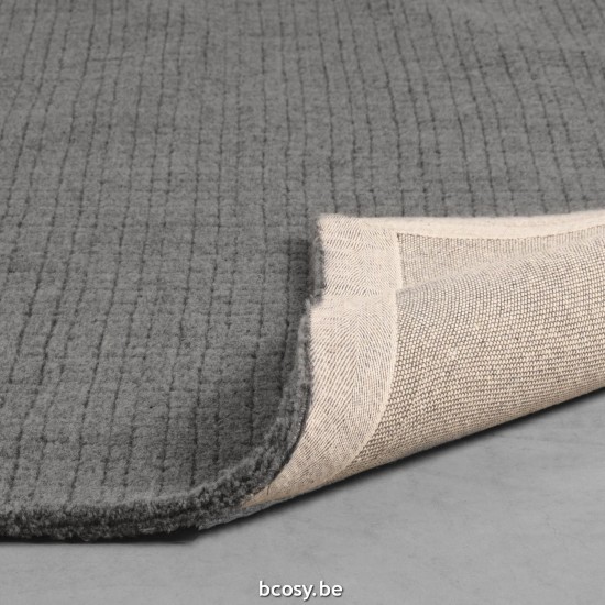 LABEL 51 Vloerkleden Wolly Antraciet Wol 160x230 cm.