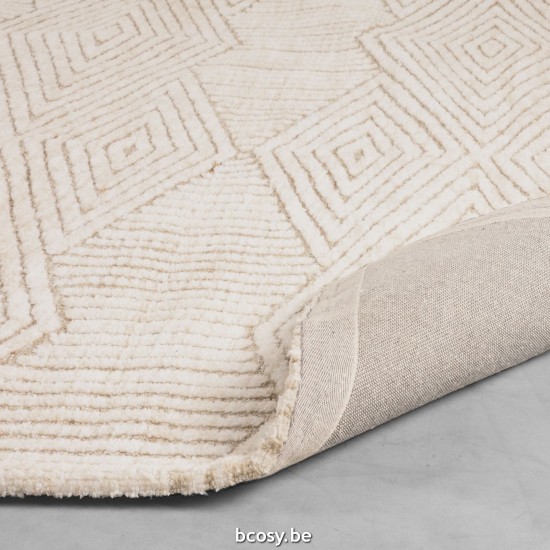 LABEL 51 Vloerkleden Cosy Taupe Polyester 160x230 cm.