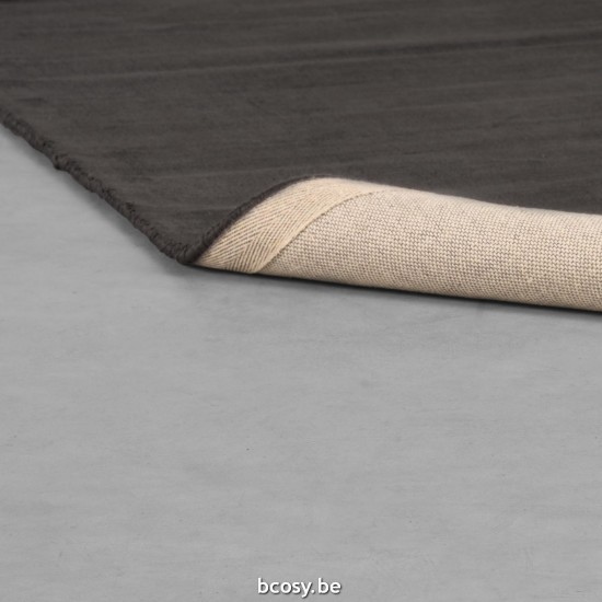 LABEL 51 Vloerkleden Velvy Antraciet Viscose 160x230 cm.