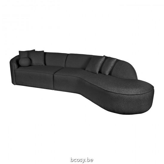 LABEL 51 Bank Flori Antraciet Boucle 4-Zits.