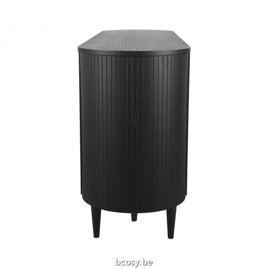 LABEL51 Buffet latéraux Oliva Noir Chêne 180 cm.