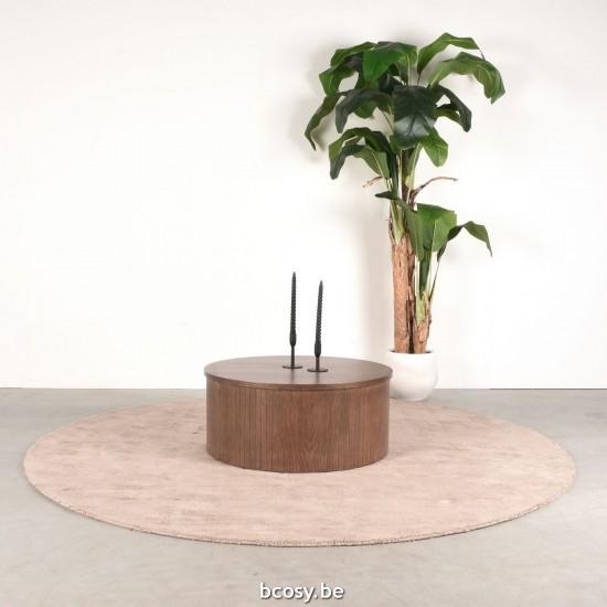 LABEL 51 Salontafel Oliva Walnoot Eiken 70 cm Rond.