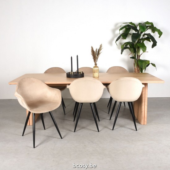 LABEL51 Table à manger Jule Naturel Chêne 240 cm.