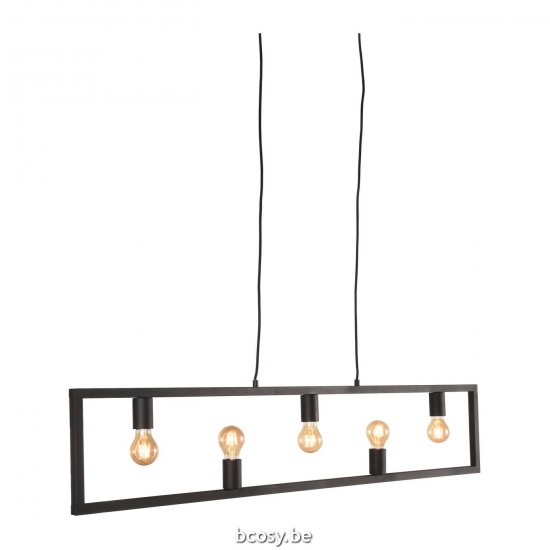 LABEL 51 Hanglamp Quadrato Zwart Metaal.