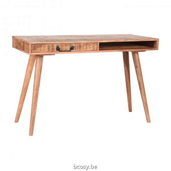 LABEL51 Schreibtisch 118x50 cm Steady Raue Mango-Holz.