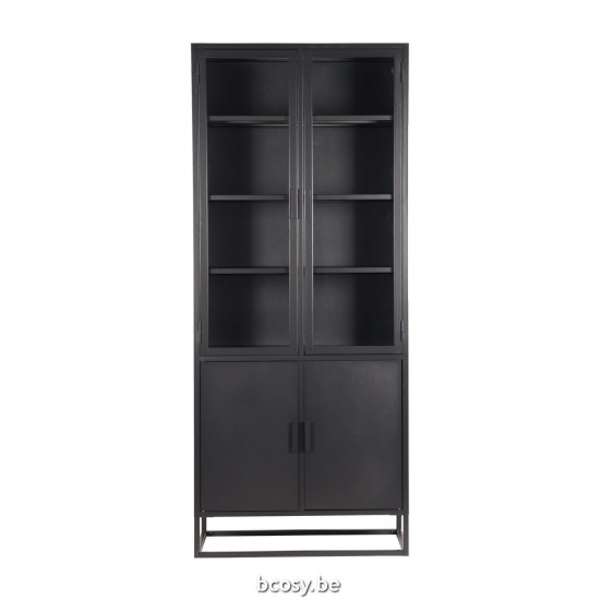 LABEL 51 Vitrinekast Level Zwart Metaal One Size.