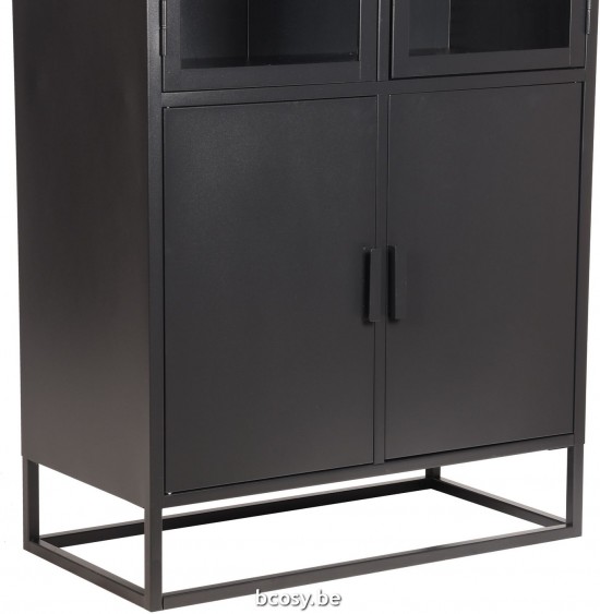 LABEL51 Display case Level Black Metal Hoge Kast.