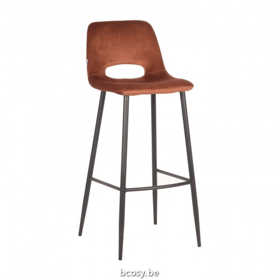 LABEL51 Barstool Seating Height 78 Josh Rust Velvet.