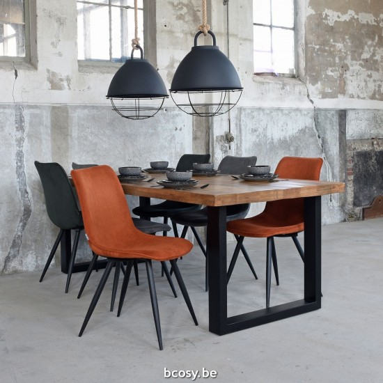 LABEL51 Dining chair Jort Dark grey Ribcord.