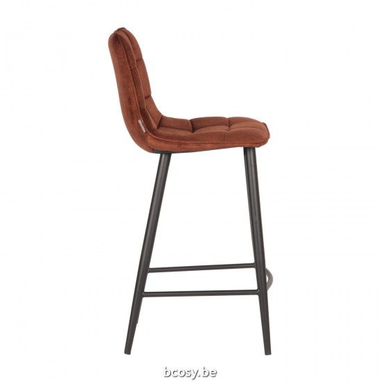 LABEL 51 Barkruk Jelt Rust Velours Laag.