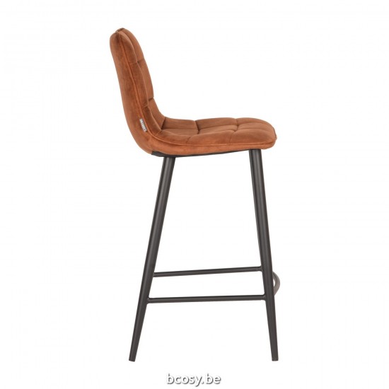 LABEL 51 Barkruk Jelt Oker Velours Laag.