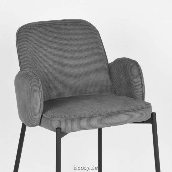 LABEL51 Tabouret de bar Jari Gris foncé Ribcord Laag.