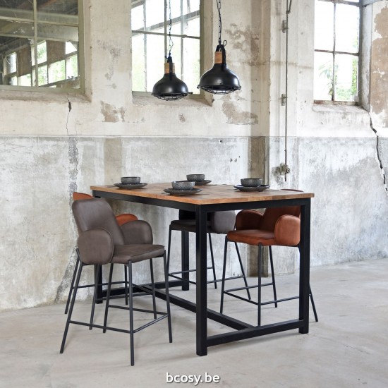 LABEL51 Barstool Seating height 65 Jari Anthracite Microfibre.