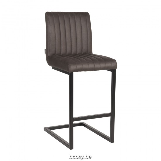 LABEL51 Barstool Seating height 65 Milo Anthracite Microfibre.