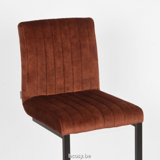 LABEL51 Tabouret de bar Milo Rouille Velours Laag.