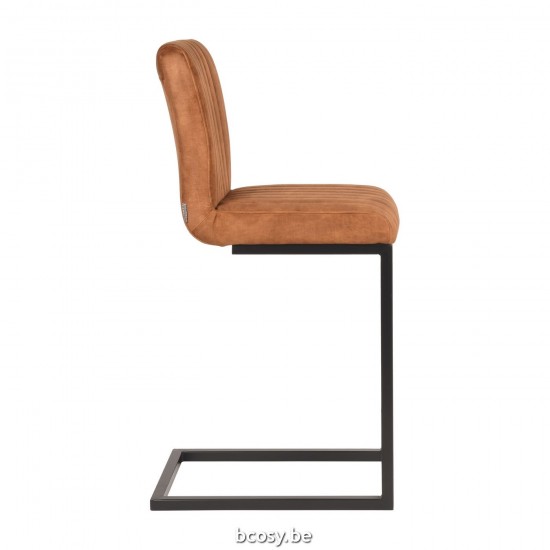 LABEL 51 Barkruk Milo Oker Velours Laag.