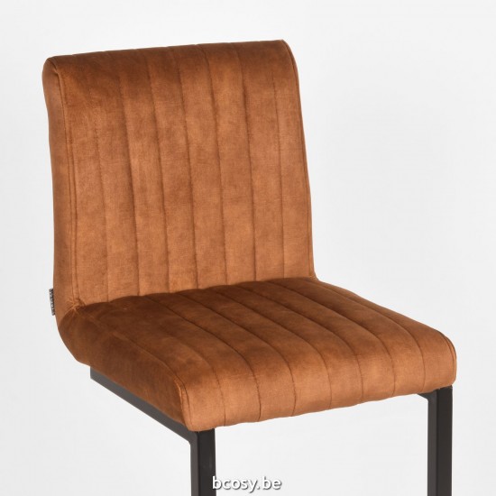 LABEL51 Tabouret de bar Milo Ocre Velours Laag.