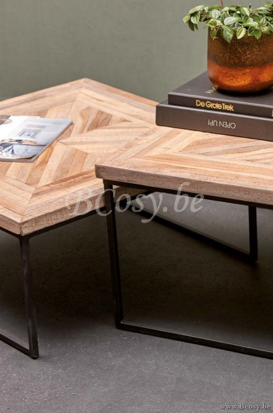 Lifestyle94 Home collection MICHAEL SQUARE COFFEE TABLE SET/2 (127355,127354)