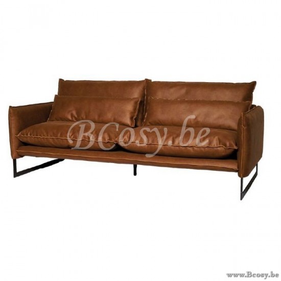Lifestyle CANAPÉ 1 SIÈGE MILAN MERSEY COGNAC 4 B80/H88/D90