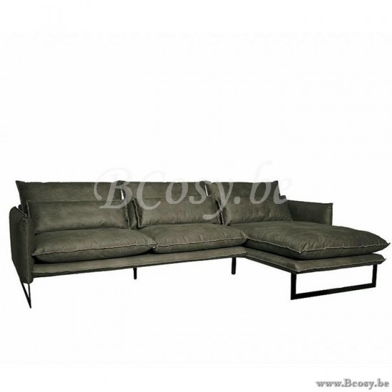 Lifestyle94 Home collection MILAN LOUNGE SOFA R SEVEN HUNTER GREEN 156 B280/H88/D160
