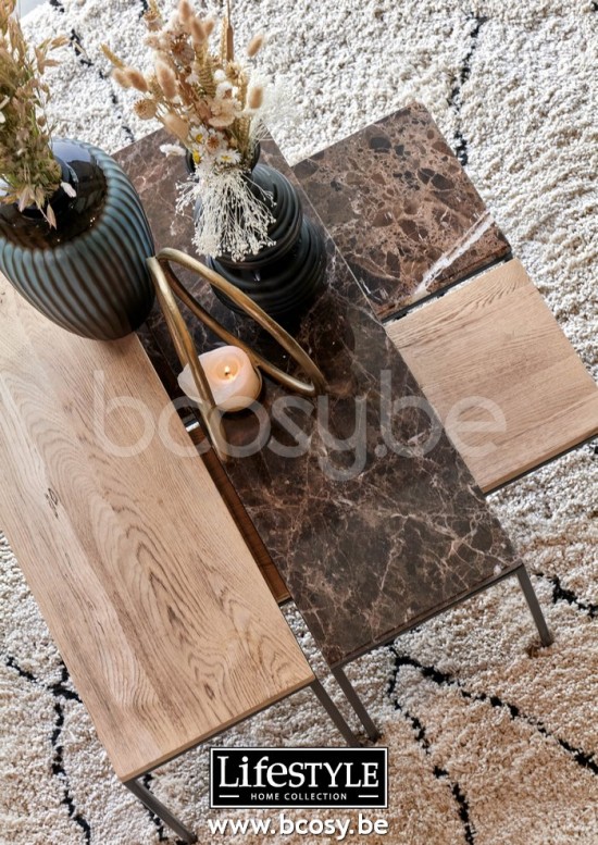 Lifestyle94 Home collection WESTFORD COFFEE TABLE MARBLE BLACK 90X30X40