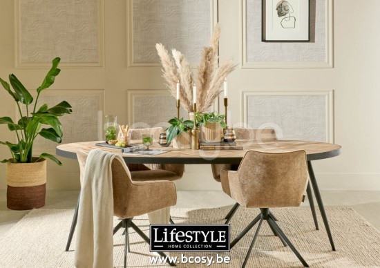 Lifestyle DRAAIBARE STOEL JOHNSON SAND Lifestyle94 DRAAIBARE EETKAMERSTOEL JOHNSON ZAND