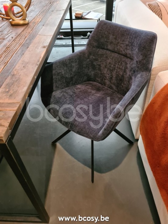 Lifestyle94 Home collection JOHNSON ROTATING DINING CHAIR GREY