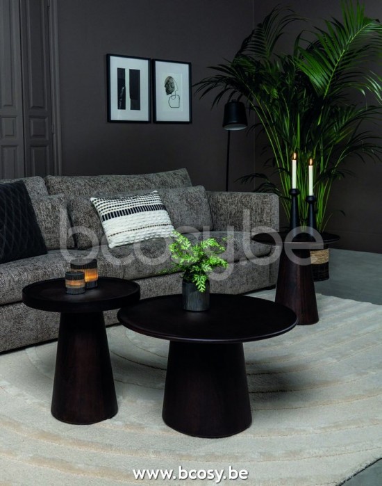 Lifestyle94 Home collection DAYTONA COFFEE TABLE BLACK Ø 66 x H 38 CM